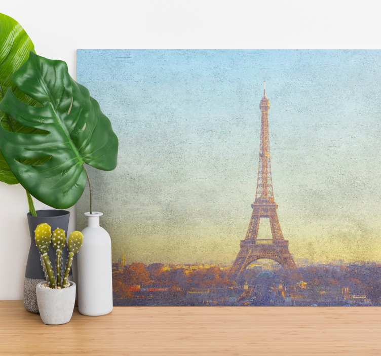 Cityscape wall art eiffel tower landscape print - TenStickers