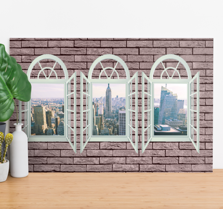 Cityscape wall art elegant urban vista - TenStickers