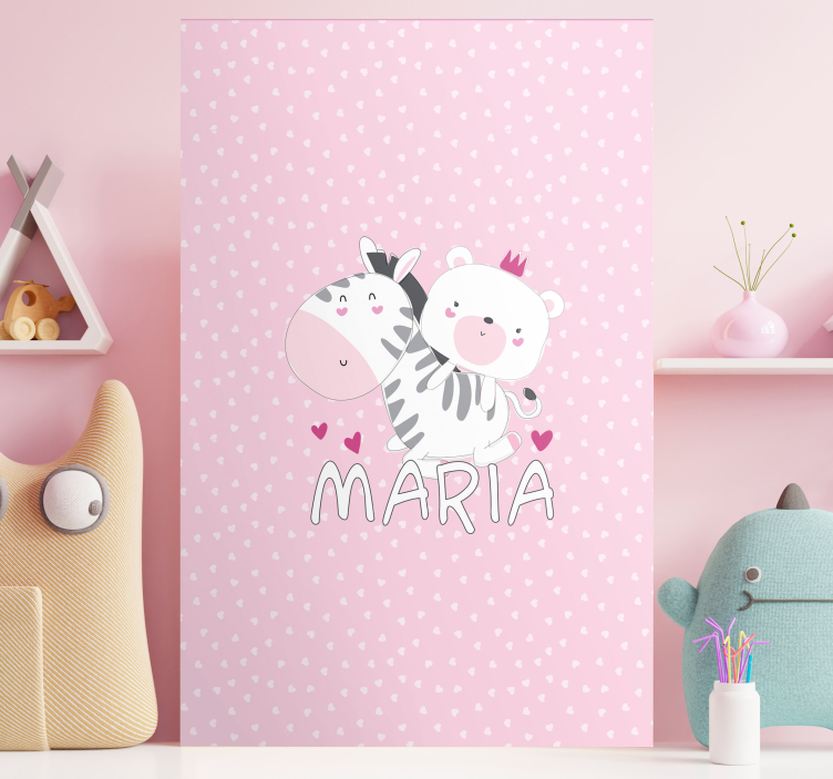 Cocktail canvas adorable animal companions - TenStickers