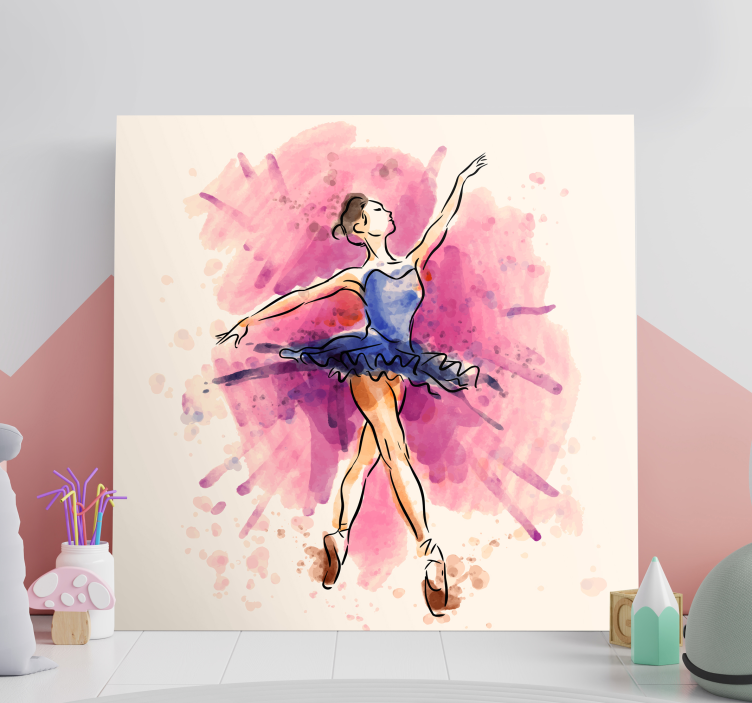 Dancer canvas graceful ballet performance - TenStickers
