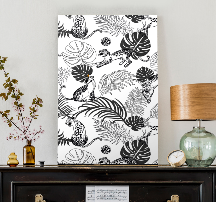 Dog wall art playful jungle cats - TenStickers