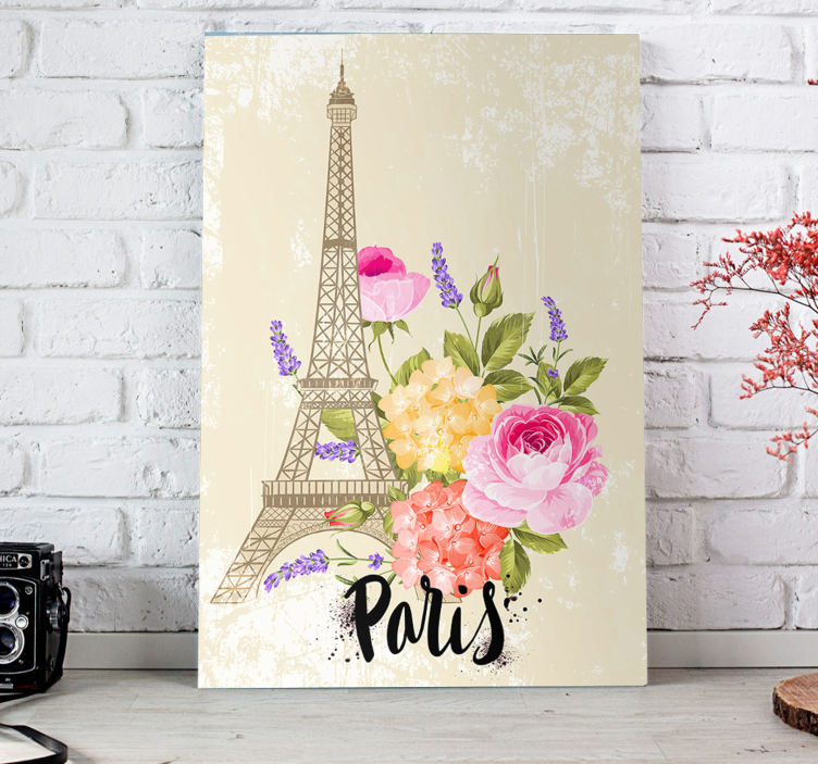 Eiffel Tower cities in spring city canvas art - TenStickers