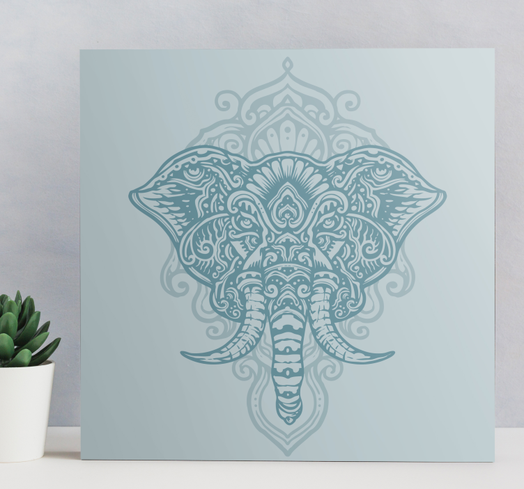 Elephant mandala canvas wall art - TenStickers