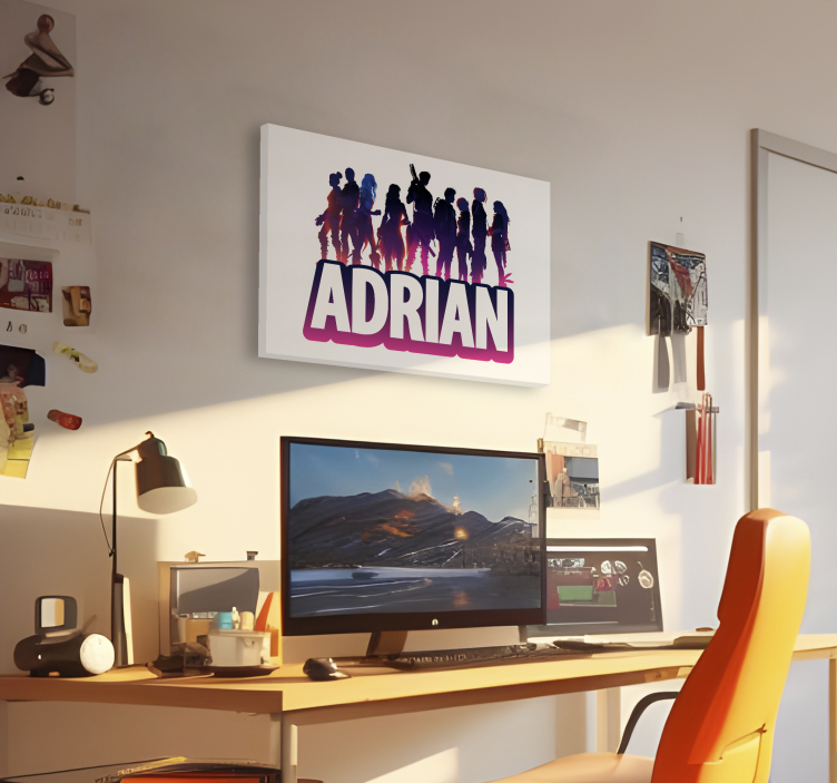 Epic characters silhouette gaming wall art - TenStickers