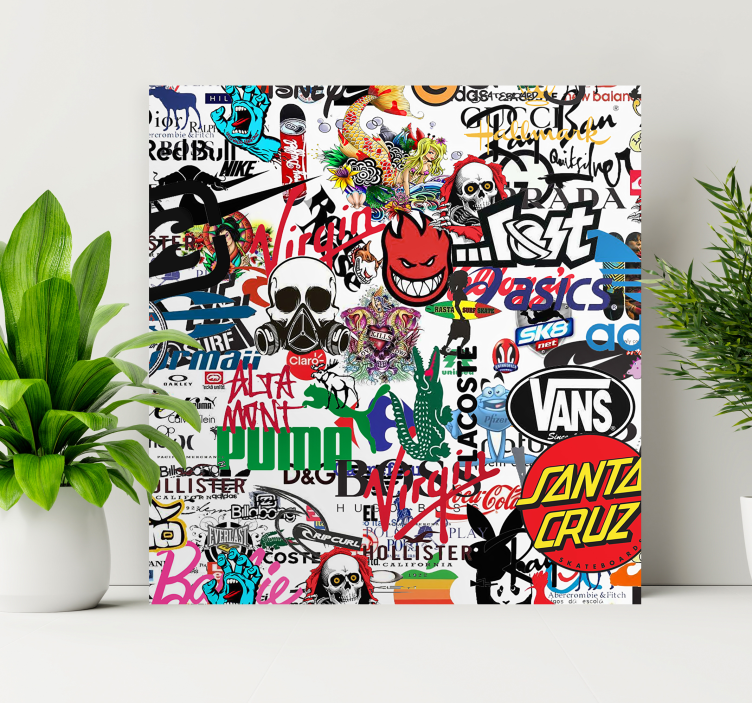 Famous Logo modern canvas wall art - TenStickers