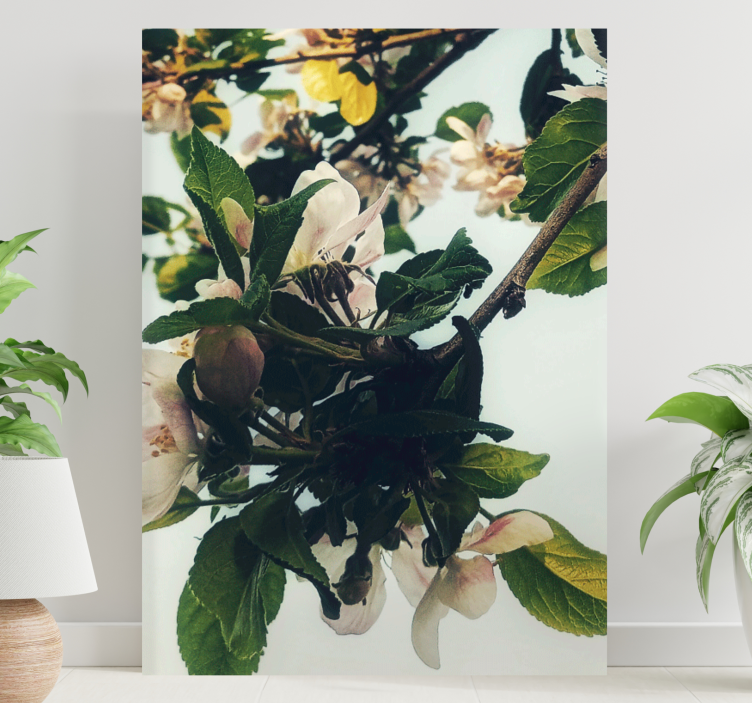 Flowers canvas blooming apple branch art print - TenStickers