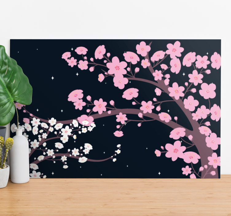 Flowers canvas cherry blossom branches - TenStickers
