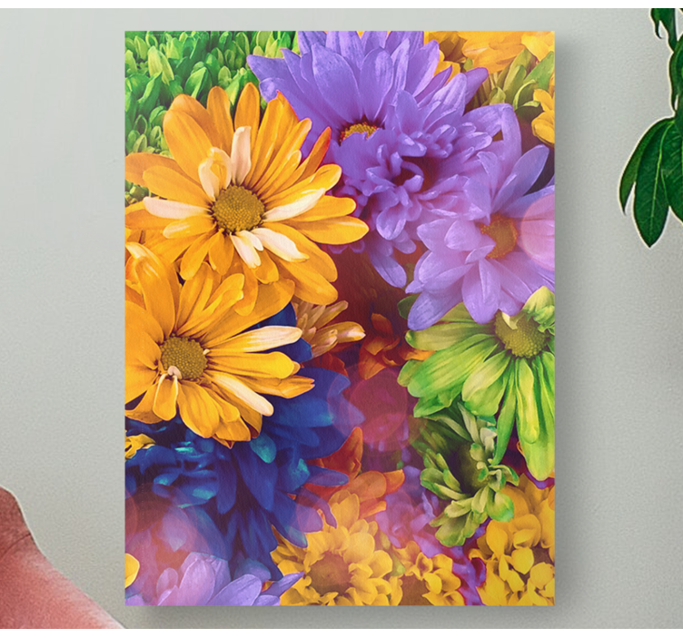Flowers canvas colorful floral arrangement - TenStickers