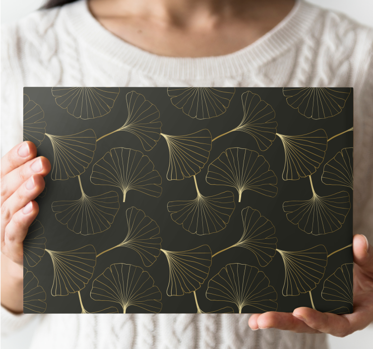Flowers canvas elegant ginkgo leaves art print - TenStickers