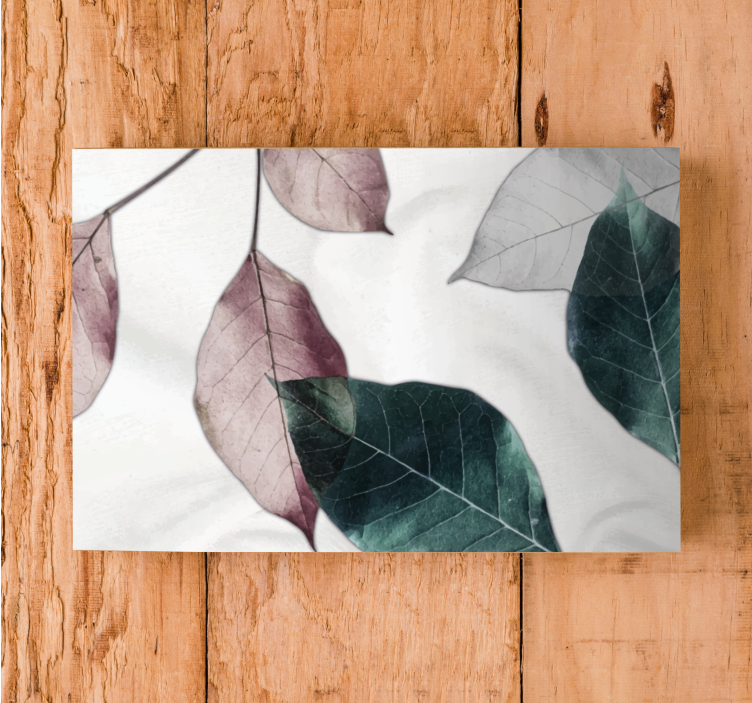Flowers canvas elegant leaf display - TenStickers