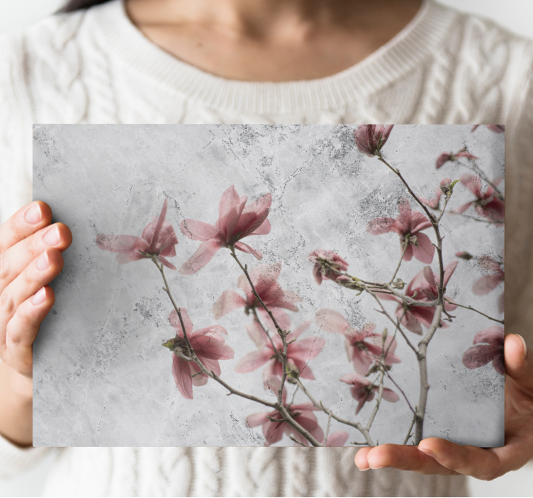 Flowers canvas gentle pink blossoms - TenStickers