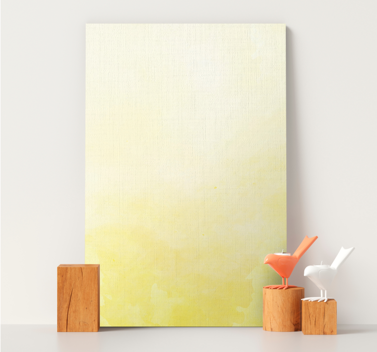 Flowers canvas in gentle yellow shade - TenStickers