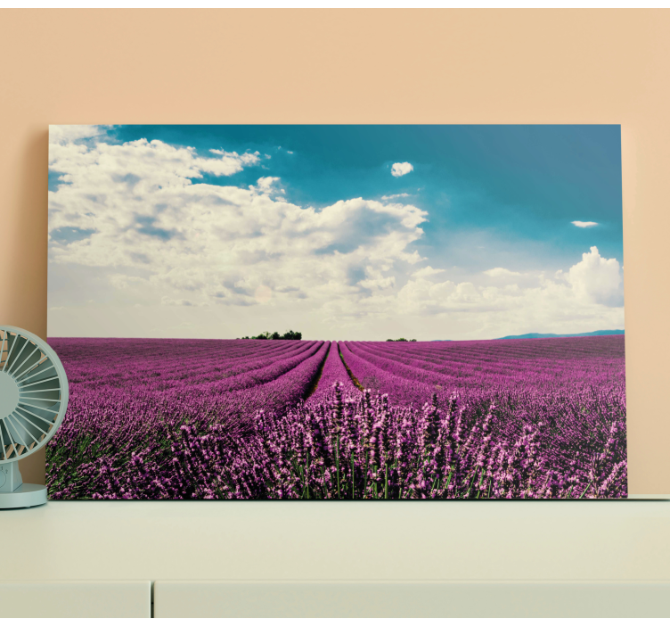 Flowers canvas lavender field view - TenStickers