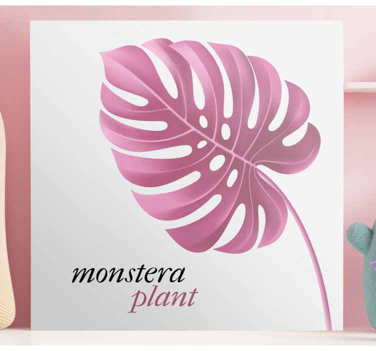 Flowers canvas monstera plant art print - TenStickers