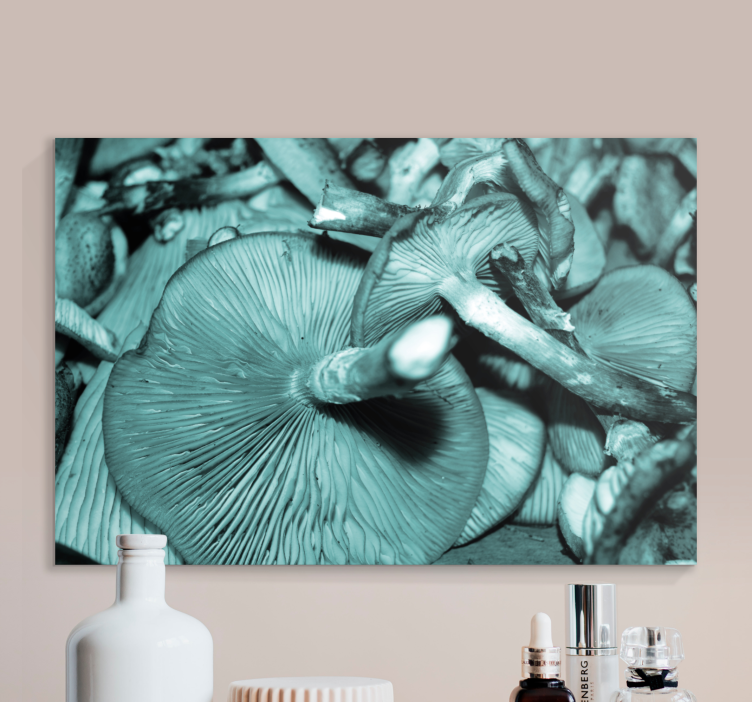 Flowers canvas mushroom bloom - TenStickers