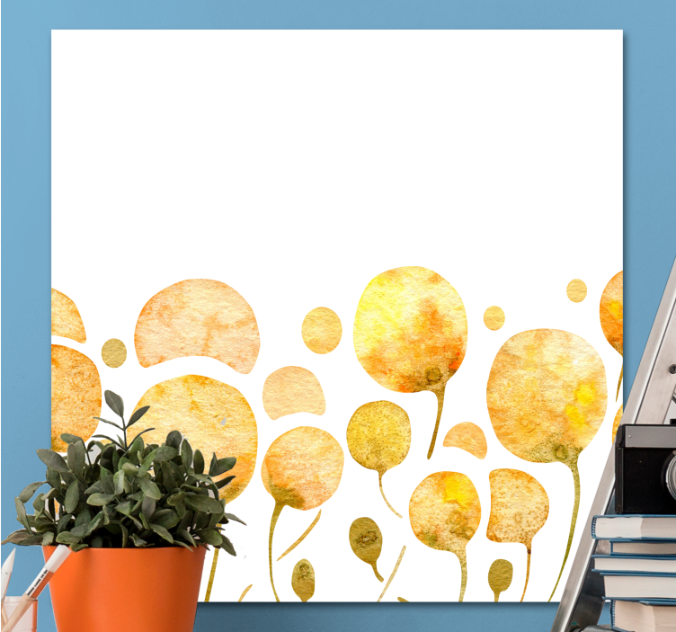 Flowers canvas of bright floral blooms - TenStickers