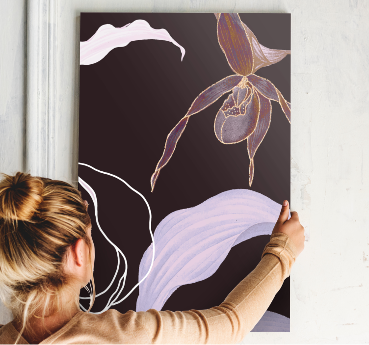 Flowers canvas orchid floral elegance - TenStickers