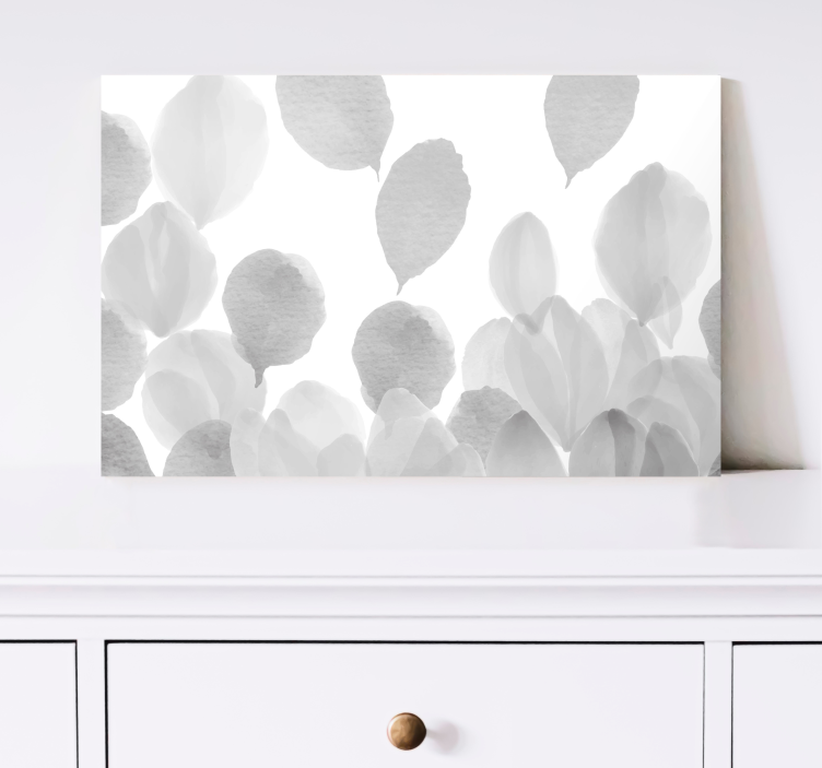 Flowers canvas soft floral shapes - TenStickers