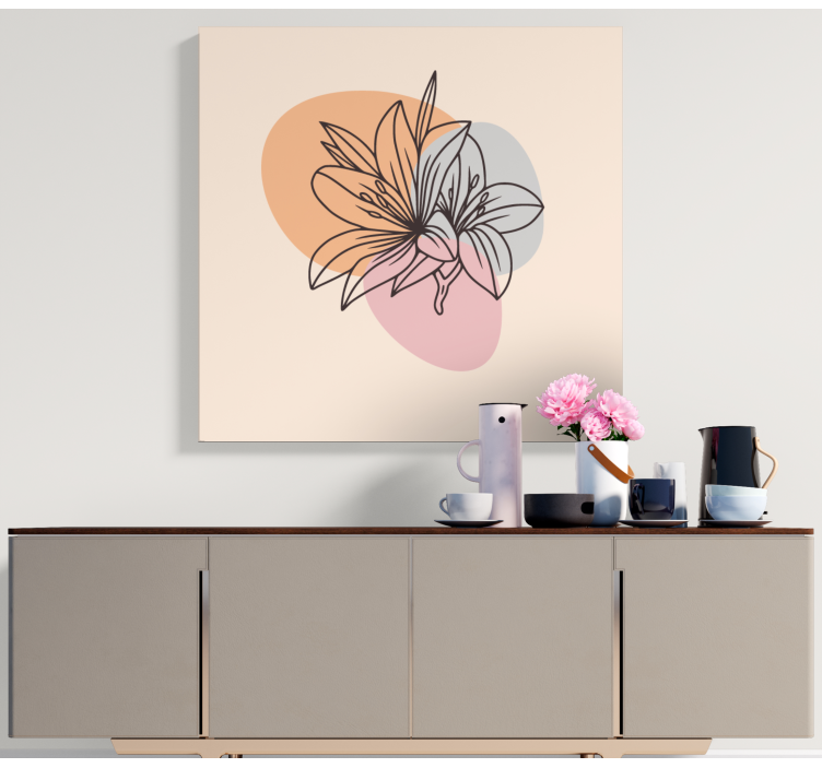 Flowers canvas stylish floral arrangement - TenStickers