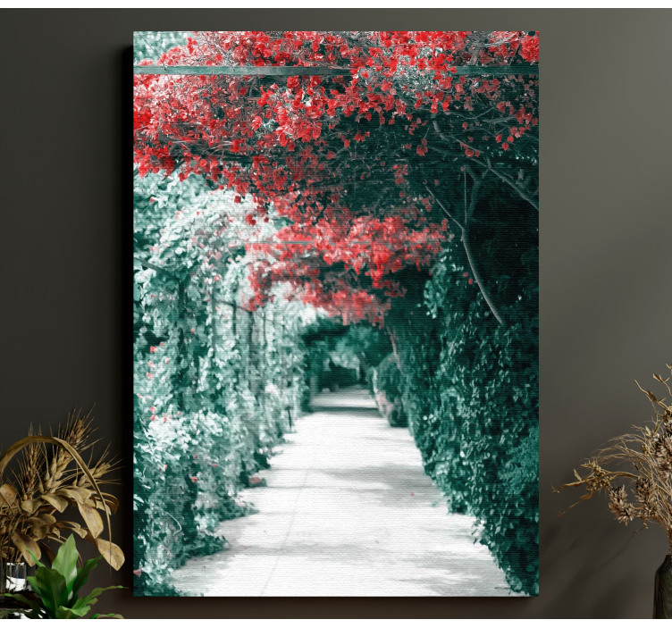 Flowers canvas vibrant floral pathway - TenStickers