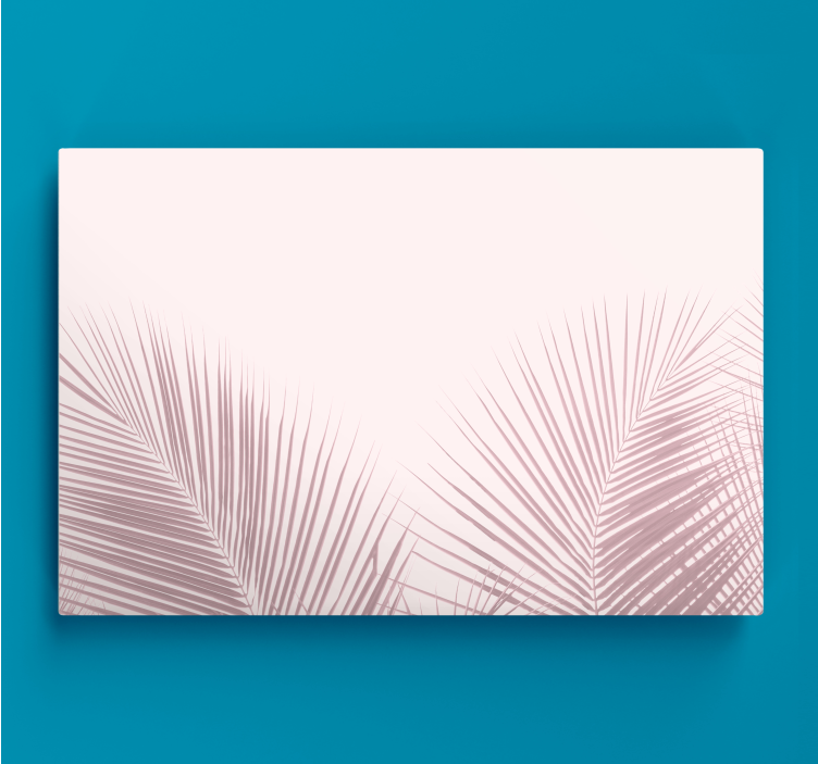 Flowers canvas with graceful palm fronds - TenStickers