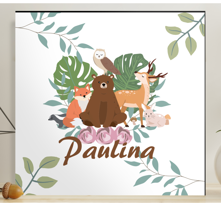 Forest Animal Gathering animals on canvas - TenStickers