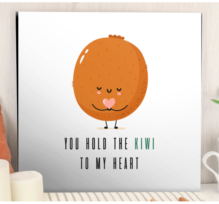 Fruit canvas wall art cute kiwi design - TenStickers