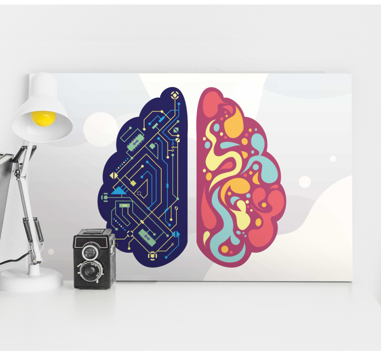 Fruit canvas wall art inspired by dual brain design - TenStickers