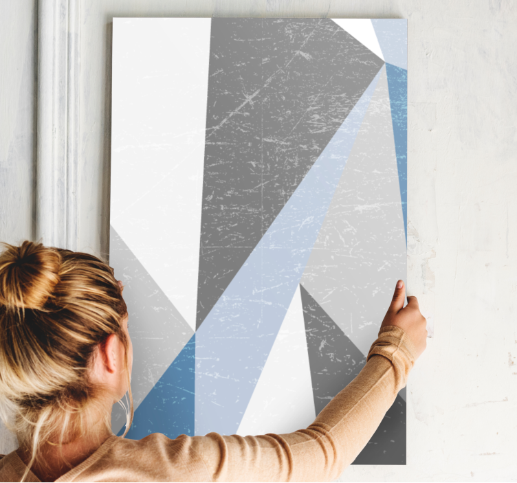 Geometric canvas abstract angular shapes - TenStickers