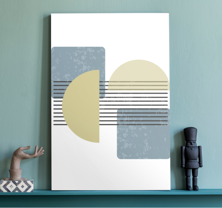 Geometric canvas abstract circular shapes - TenStickers