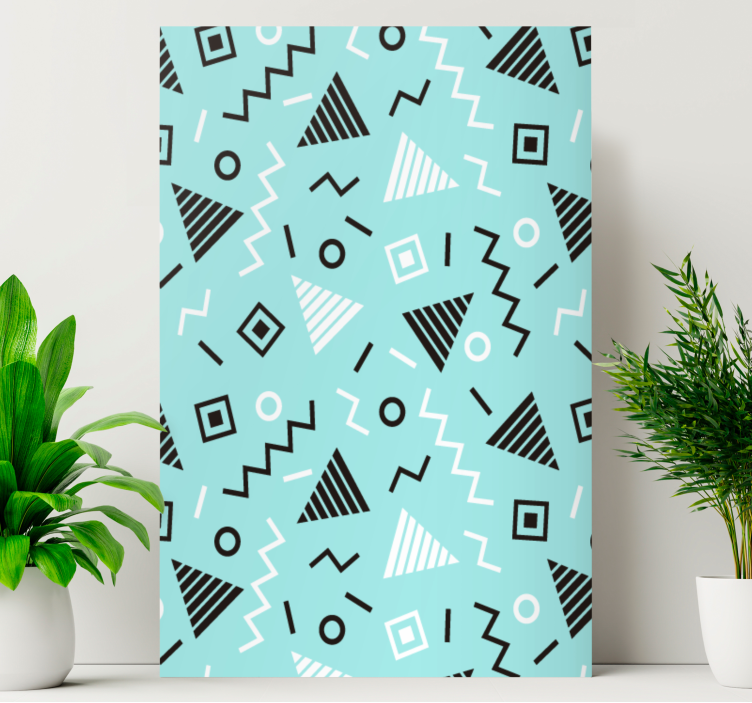 Geometric canvas dynamic pattern design - TenStickers