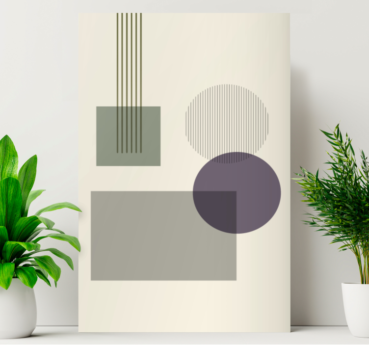 Geometric canvas of geometric shape arrangement - TenStickers