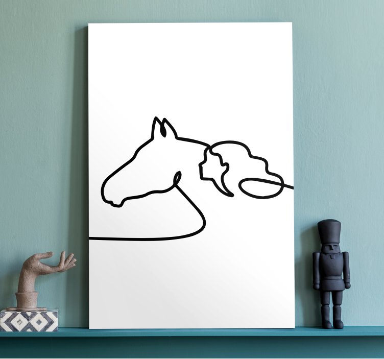 Horse wall art elegant horse outline - TenStickers