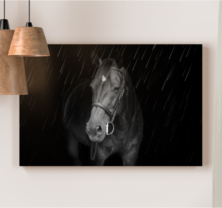 Horse wall art majestic black horse - TenStickers