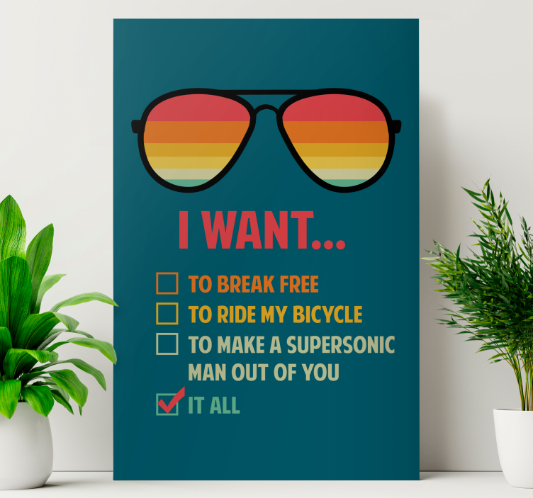 I want motivation quote canvas - TenStickers