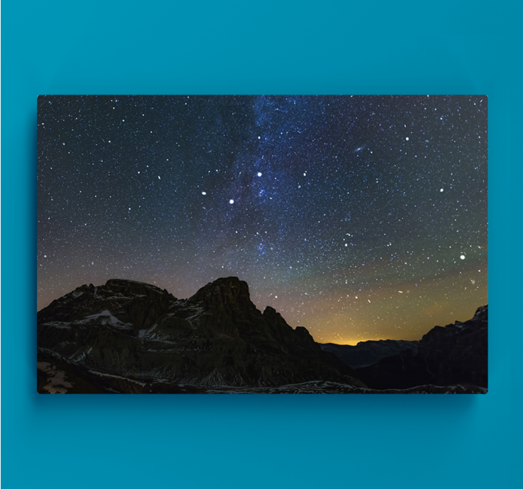 Landscape canvas mountain night sky - TenStickers