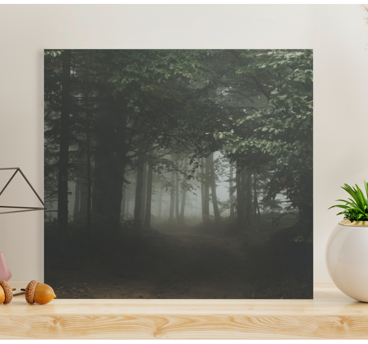 Landscape canvas veiled woodland trail - TenStickers