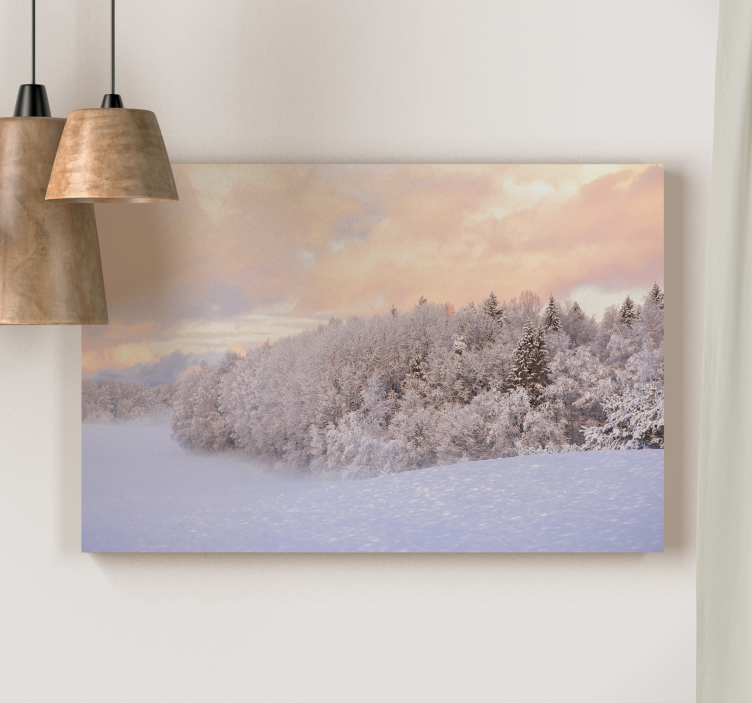 Landscape canvas winter serenity artwork - TenStickers