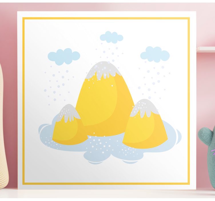 Landscape canvas yellow mountain peaks - TenStickers