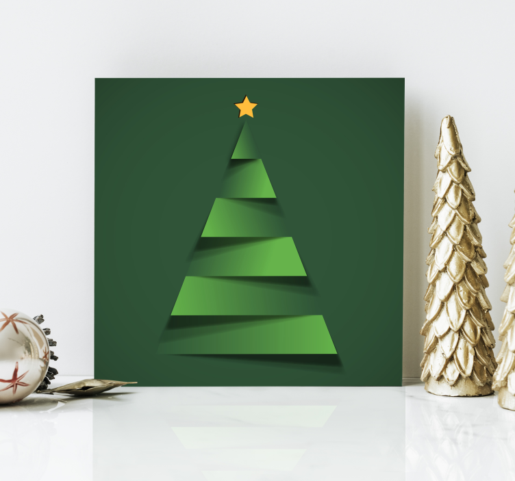 Modern Christmas tree canvas art - TenStickers