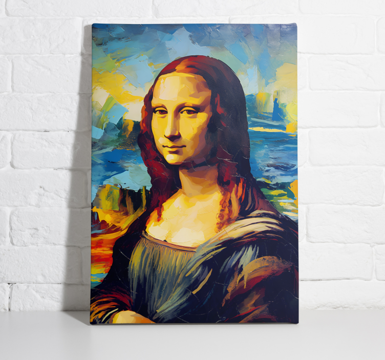 Mona Lisa impressionism style canvas art - TenStickers