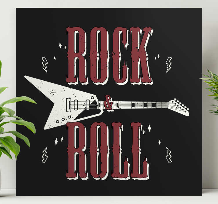 Music canvas art electric guitar vibes - TenStickers