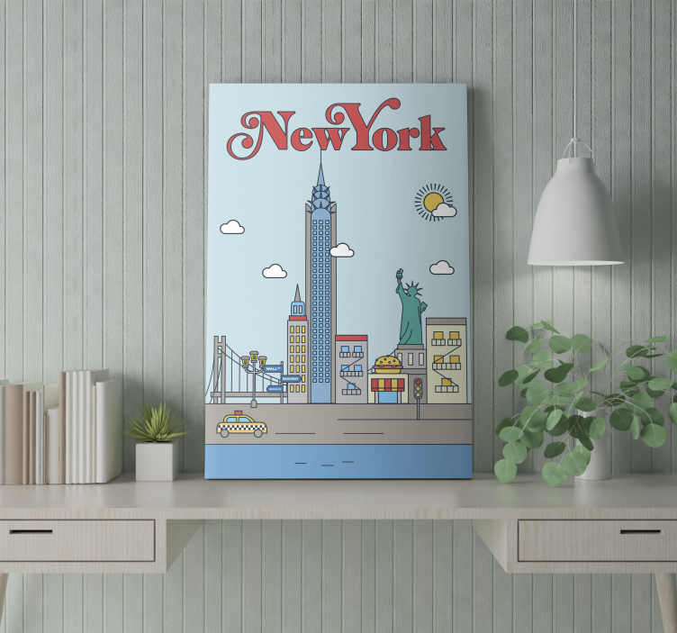 New York cityscape wall canvas - TenStickers