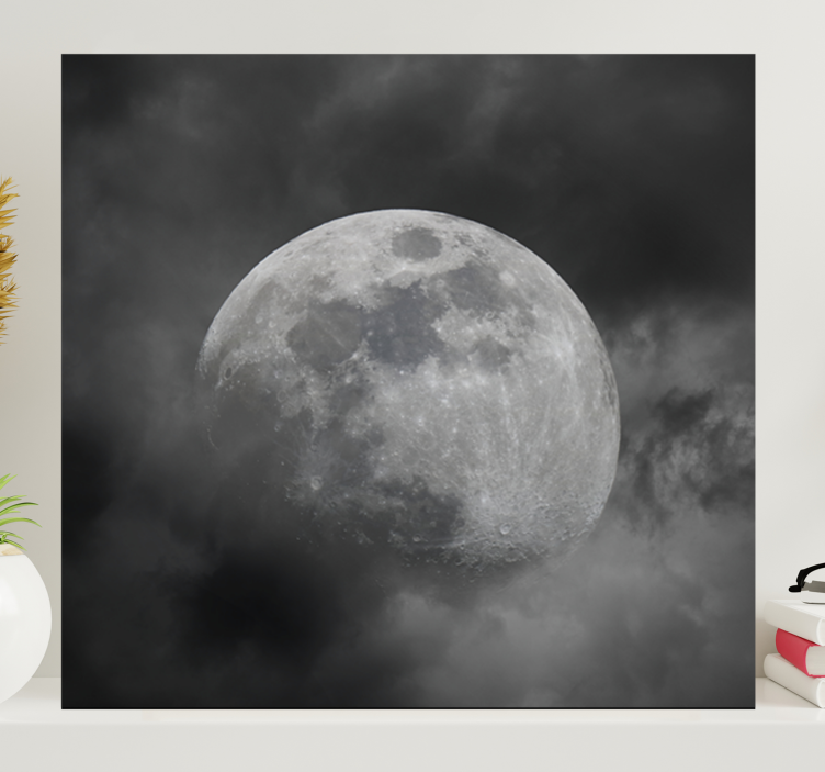 Ornamental canvas print mysterious lunar clouds - TenStickers