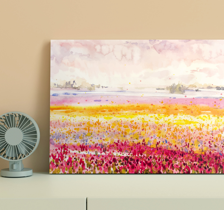 Pastoral Flower Field Flowers  canvas - TenStickers