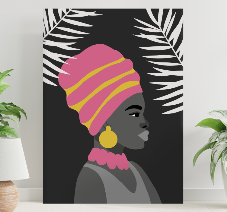 People canvas of graceful black woman - TenStickers