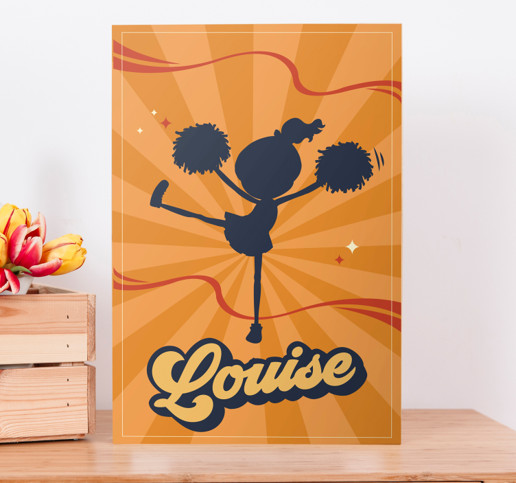 personalised cheerleader personalised canvas - TenStickers
