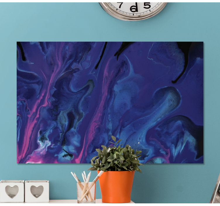 Purple and blue gradient modern canvas wall art - TenStickers