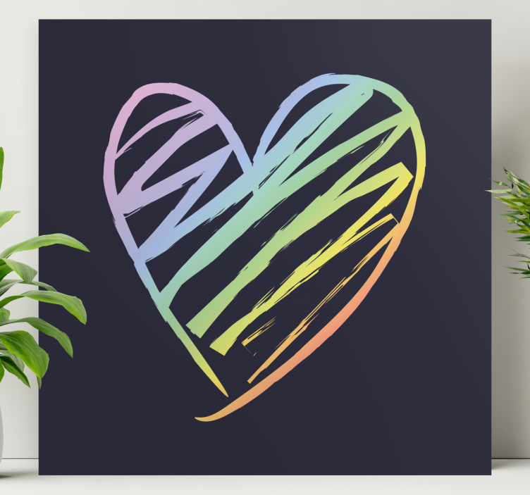 Quote canvas heart design - TenStickers