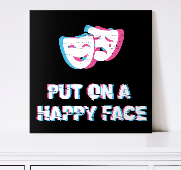 Quote canvas of joyful smiles - TenStickers
